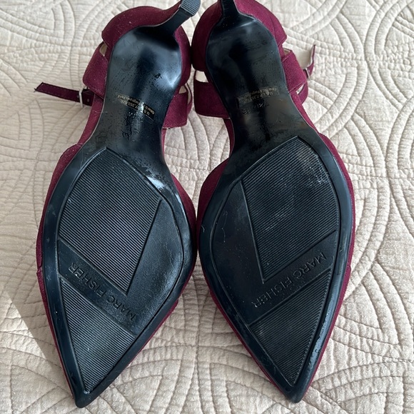 COPY - Marc Fisher burgundy shade heels with strap size 7 1/2 - Picture 2 of 6